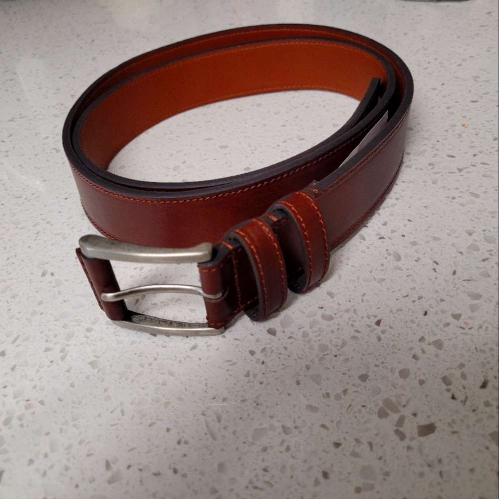 Jos A Bank Men's Brown Leather Belt